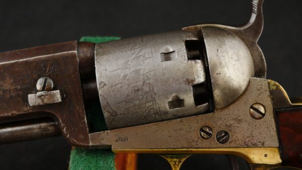 079-1020-9154, Early Colt M-1851 Navy with thin profile early burl grips. BUY NOW - Image 3