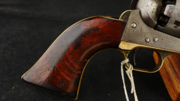 079-1020-9154, Early Colt M-1851 Navy with thin profile early burl grips. BUY NOW - Image 8