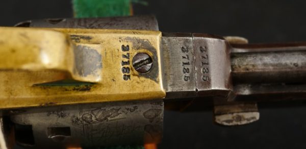 079-1020-9154, Early Colt M-1851 Navy with thin profile early burl grips. BUY NOW - Image 12