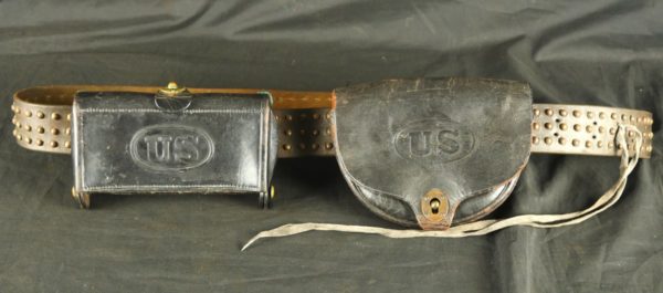 GR87-1120-1008, Civilian Cowboy Leather Belt with brass studs. BLOWOUT