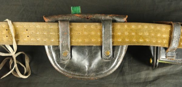 GR87-1120-1008, Civilian Cowboy Leather Belt with brass studs. BLOWOUT - Image 11