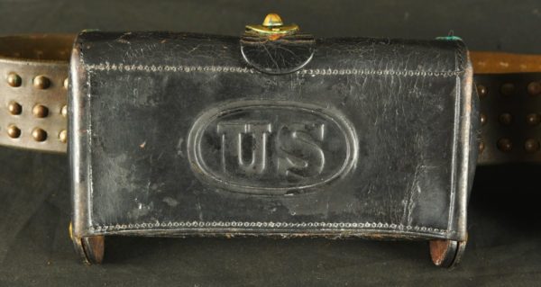 GR87-1120-1008, Civilian Cowboy Leather Belt with brass studs. BLOWOUT - Image 3