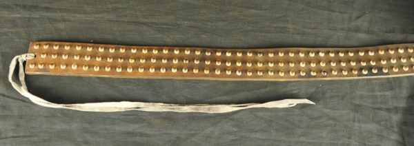 GR87-1120-1008, Civilian Cowboy Leather Belt with brass studs. BLOWOUT - Image 9