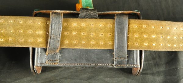 GR87-1120-1008, Civilian Cowboy Leather Belt with brass studs. BLOWOUT - Image 10