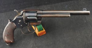 079-1220-9004, Colt Frontier DA .45 with Long 7 1/2 inch barrel. 90% deep blue. BUY NOW