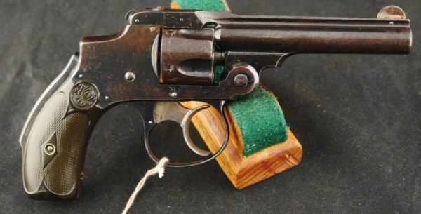 GR79-0321-5093, PRE-1890, S&W Antique Safety Hammerless .32 CF, 5 shot, #12xxx. RARE BLUE BUY NOW