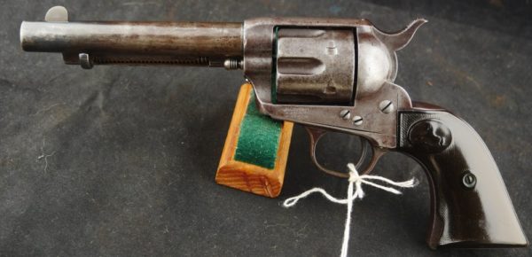 079-0421-7628, Antique, Colt SA with 5 1/2 inch barrel. .45 cal. BLOWOUT