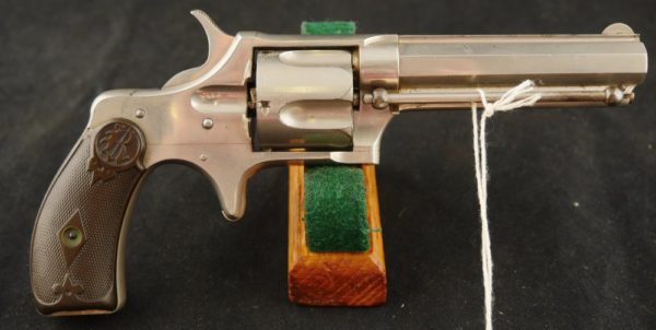 079-0221-2916, Remington Smoot .38 CF, 5 shot. 95% bright original nickel, BLOWOUT
