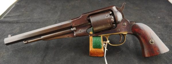 079-0621-7662, Remington NM Army .44 Army, 6 shot. 50% deep blue, mixing to dark brown patina, BUY NOW