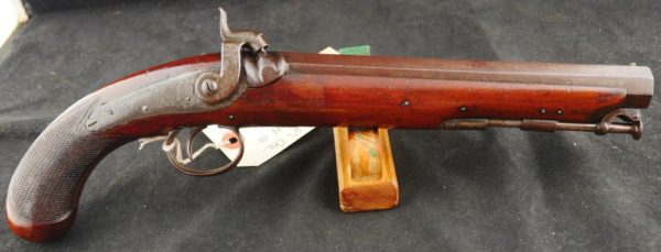 GR79-0821-5210, Single Shot Back Action .65 cal Percussion Pistol By Rich Booth. BLOWOUT