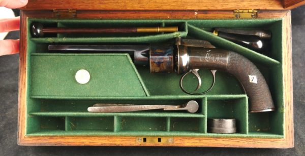 GR79-0821-5231, Cased exceptional English Transition Pepperbox 6 shot. BLOWOUT - Image 5