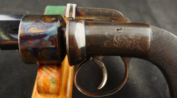 GR79-0821-5231, Cased exceptional English Transition Pepperbox 6 shot. BLOWOUT - Image 7