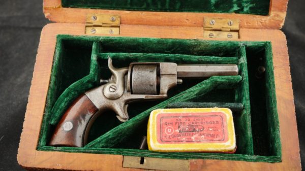 GR79-0921-5318, Cased Allen and Wheelock .22 Cal, Side Hammer. BLOWOUT