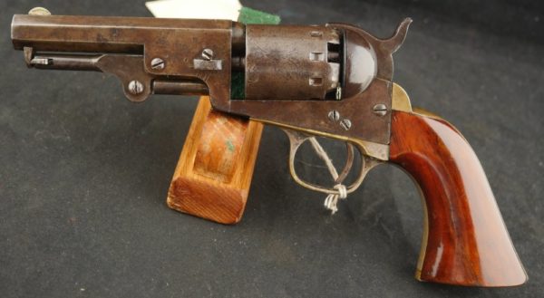 GR79-0122-4013, Manhattan Navy 5 shot .36 with 4 inch barrel Type III with recoil shield. BLOWOUT - Image 10