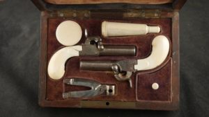 GR79-0722-4251, Cased Pair of French Single Shot Percussion Pistol. BUY NOW