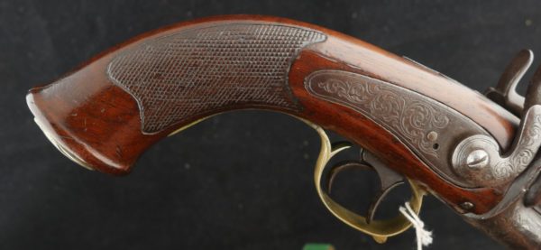 079-0722-8058, Howda style over/under double barrel percussion pistol. BLOWOUT - Image 6