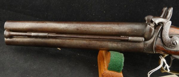 079-0722-8058, Howda style over/under double barrel percussion pistol. BLOWOUT - Image 12