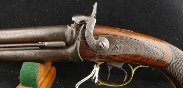079-0722-8058, Howda style over/under double barrel percussion pistol. BLOWOUT - Image 13