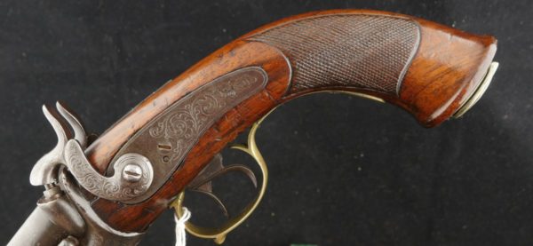 079-0722-8058, Howda style over/under double barrel percussion pistol. BLOWOUT - Image 14