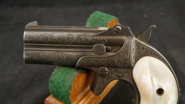 079-0722-8061, Remington Double Deringer, Custom Engraved with Pearl Grips. BUY NOW - Image 11