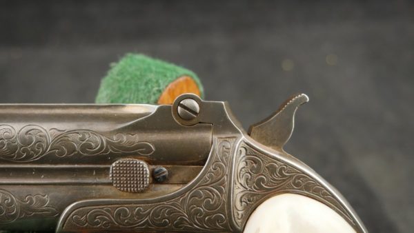 079-0722-8061, Remington Double Deringer, Custom Engraved with Pearl Grips. BUY NOW - Image 3