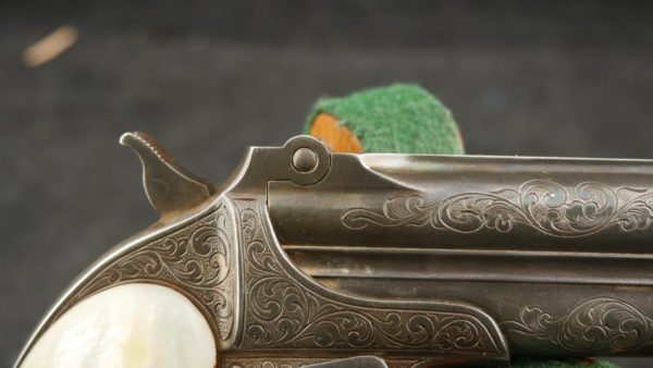 079-0722-8061, Remington Double Deringer, Custom Engraved with Pearl Grips. BUY NOW - Image 15