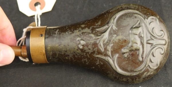 GR79-0722-4303, Remington Brass Flask for a cased pistol. BLOWOUT