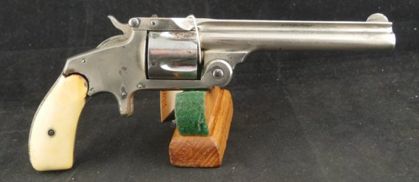 079-0123-9032, Smith and Wesson # 1 1/2 SA .32 CF with 60% original nickel. 5 Inch Barrel. BLOWOUT