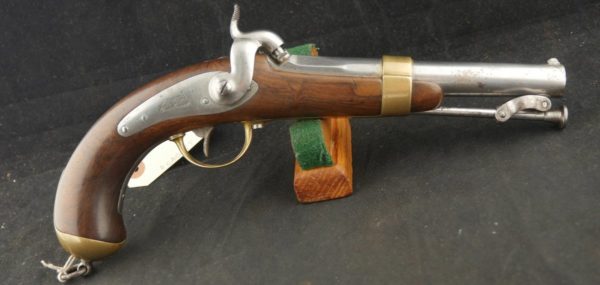 GR79-0223-4564, French Model 1842 Single Shot Percussion Navy Pistol with Navy Anchor. BLOWOUT