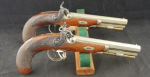 GR79-0223-4572, Pair of English Single Shot Pistol, by BENTLEY. BLOWOUT