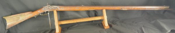 GR79-0223-4579, American Flint Plains Rifle, converted to percussion. The name LECHLER. BLOWOUT