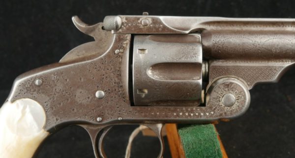 079-0323-7067, Smith and Wesson New Model #3 SA with period western style engraving. BUY NOW - Image 6