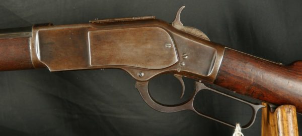 079-0323-8243, Winchester M-1873 44-40 2nd Model Rifle with presentation medallions on the butt stock. BUY NOW - Image 5