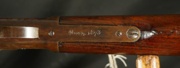 079-0323-8243, Winchester M-1873 44-40 2nd Model Rifle with presentation medallions on the butt stock. BUY NOW - Image 15
