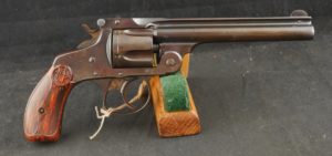 KR79-0323-8254, Early Smith and Wesson DA .38 with a desirable long 5 inch barrel. BUY NOW