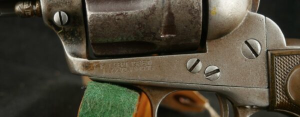 079-0423-8297, Colt SA .45 cal revolver. With 4 ¾ inch barrel, 2 line barrel address. BUY NOW - Image 14