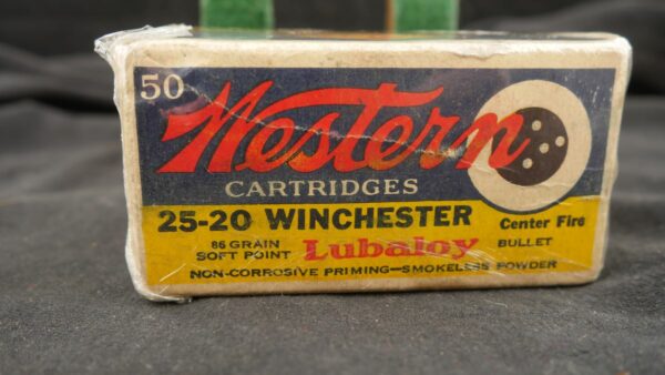 KG79-0623-0039, Full Original Box of Western Cartridges, in 25-20, center fire, 86 grain soft point cartridges. 50 cartridges, BLOWOUT - Image 5