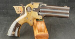 079-0823-8517, Excellent Marston 3 barrel .32 RF Pistol. BUY NOW