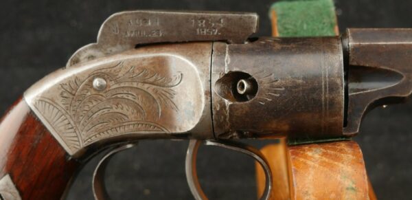 079-0823-8518, RARE ELLS PATENT .31 CAL PERCUSSION POCKET REVOLVER. BUY NOW - Image 6