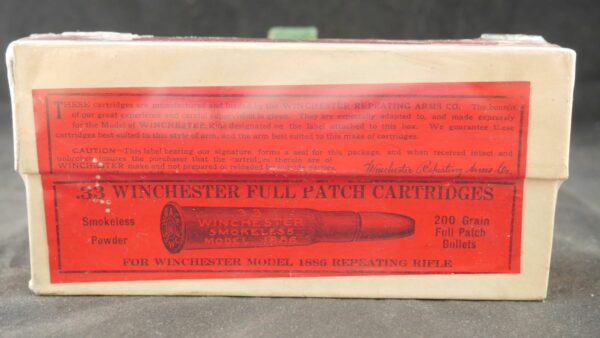 KG79-0623-0137, Vintage Unopened box of .33 Winchester Full Patch Cartridges, 200 grains for 1886 Rifle. BUY NOW