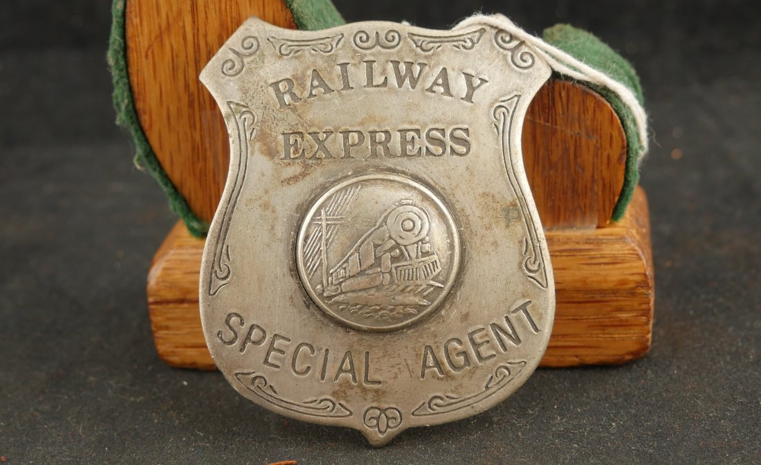 079-1023-7091, Original Badge, RAILWAY EXPRESS, SPECIAL AGENT. BLOWOUT