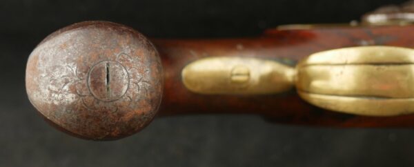GR-0923-4863, Brass Mounted Canon Barrel Flint Pistol. BLOWOUT - Image 11
