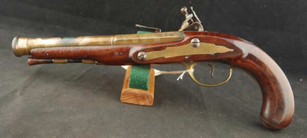 GR-0923-4863, Brass Mounted Canon Barrel Flint Pistol. BLOWOUT - Image 3