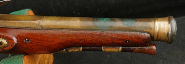 GR-0923-4863, Brass Mounted Canon Barrel Flint Pistol. BLOWOUT - Image 5