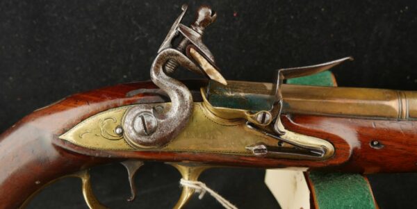 GR-0923-4863, Brass Mounted Canon Barrel Flint Pistol. BLOWOUT - Image 6