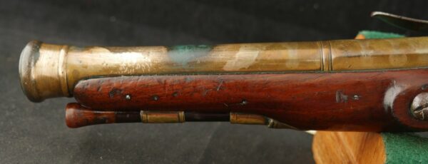GR-0923-4863, Brass Mounted Canon Barrel Flint Pistol. BLOWOUT - Image 12