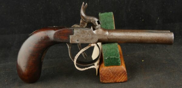 GR-1023-4921, Belgium Double Barrel Percussion Boot Pistol. BLOWOUT