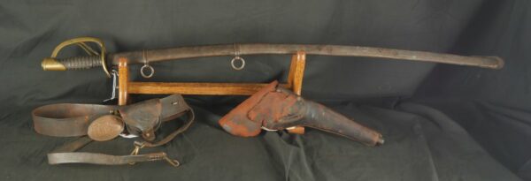 GR-0124-5025, Civil War Cavalry Rig with M-1860 Sabre, scabbard, Remington M-1858 Army with holster. BUY NOW