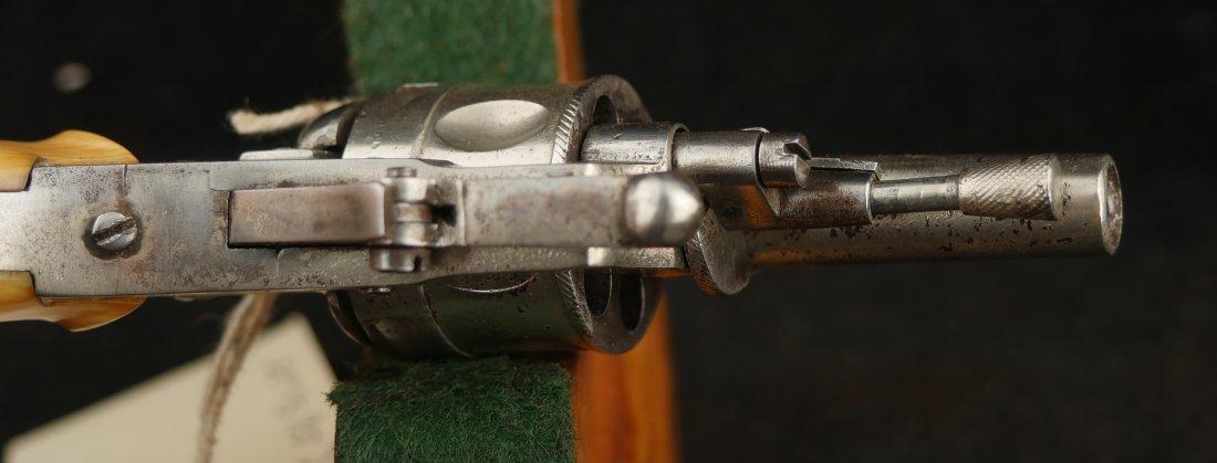 GR-0324-6015, Very small ,22 cal RF Belgian DA Revolver in period flap. BLOWOUT - Image 13