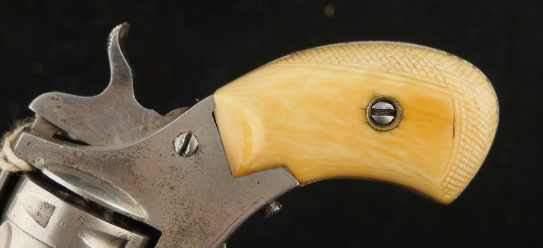 GR-0324-6015, Very small ,22 cal RF Belgian DA Revolver in period flap. BLOWOUT - Image 16